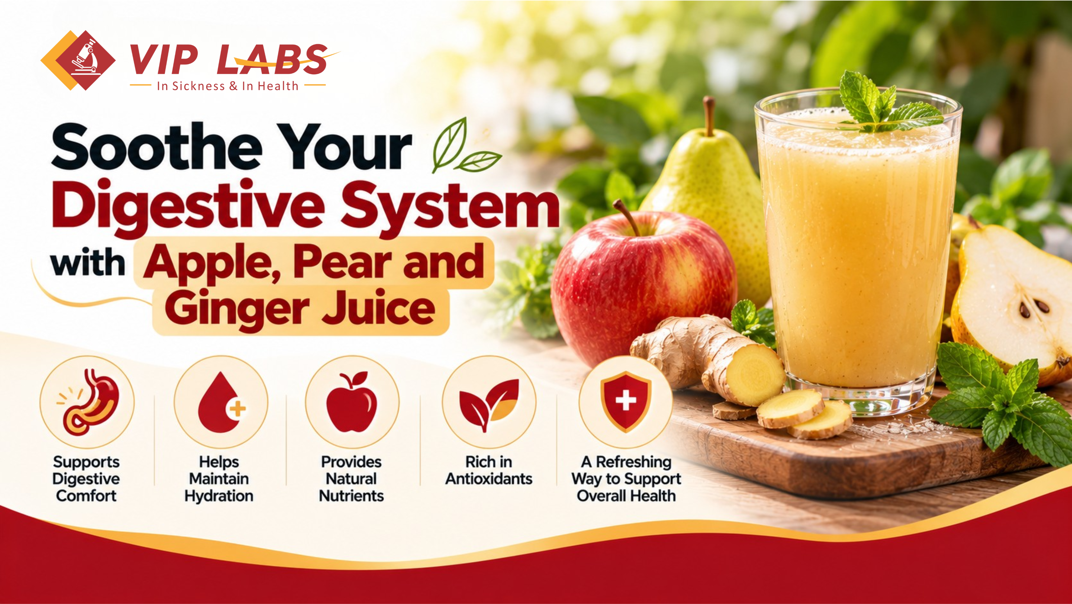 Soothe Your Digestive System with Apple, Pear and Ginger Juice